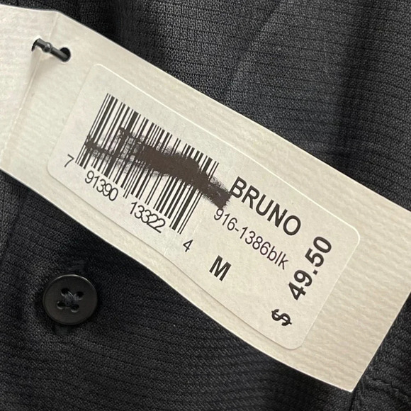 BRUNO Black‎ Silk Button Down Shirt - Picture 3 of 4